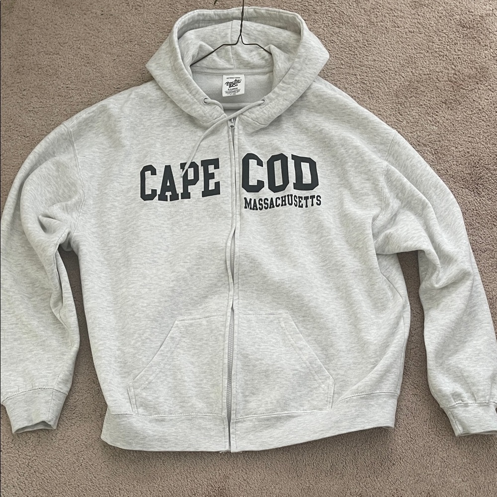 Gray Cape Cod Zip-Up Hoodie